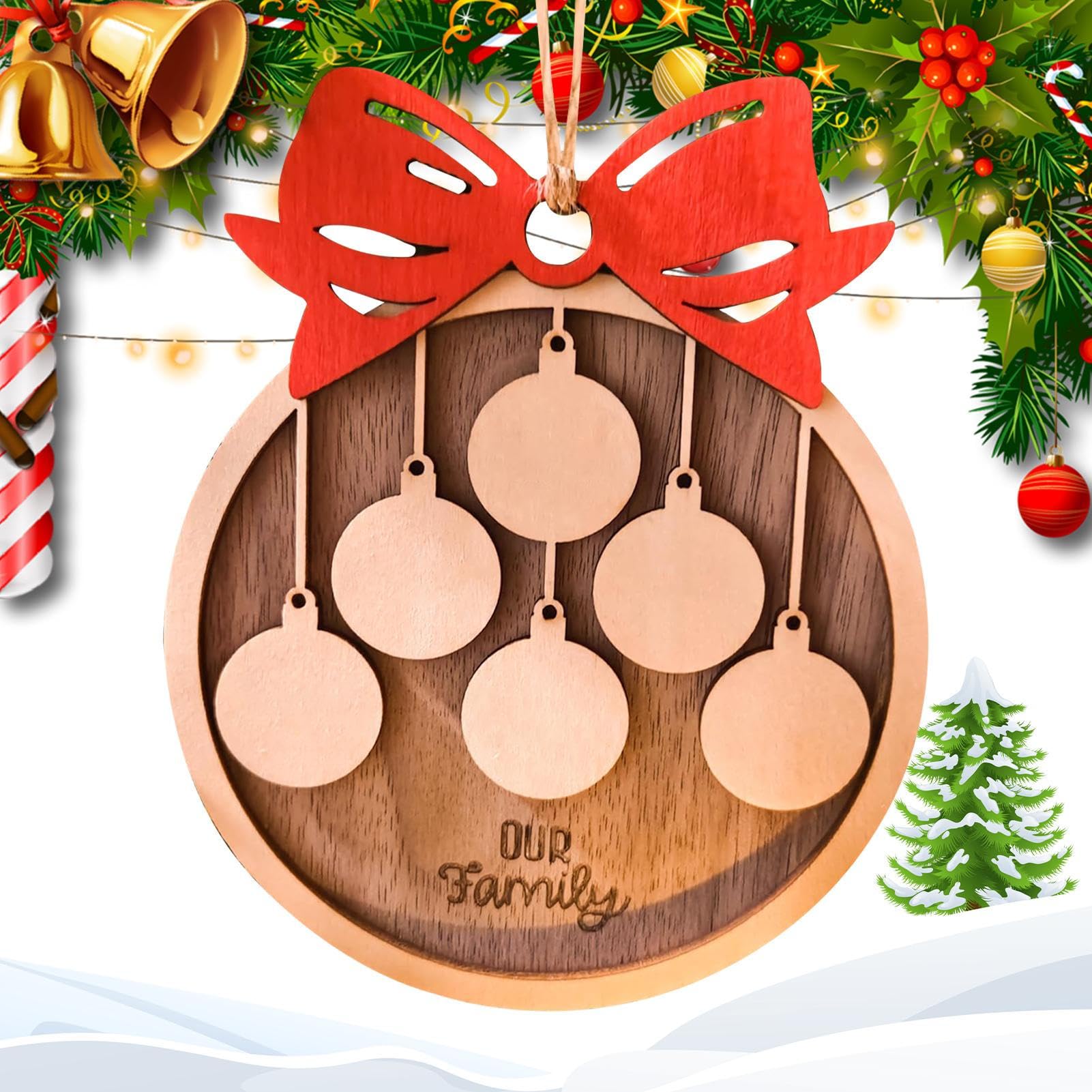 新品　クリスマス飾り　木製　ぶら下げる飾りも木製　全て木製　お好きに飾り付けを！ Amazon.co.jp: クリスマス吊り下げ木製オーナメント - クリスマスの